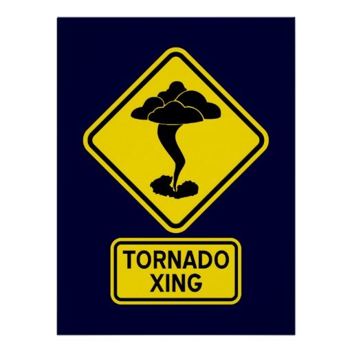 tornado crossing sign