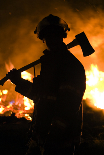 fireman with axe