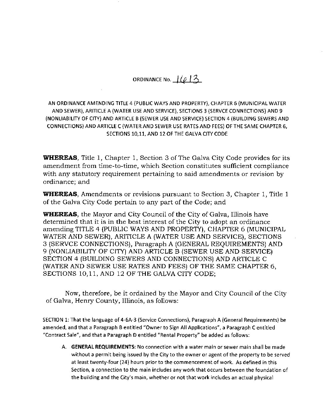 1613- Amending Title 4 Chapter 6 Article A Sections 3 and 9 and Article ...