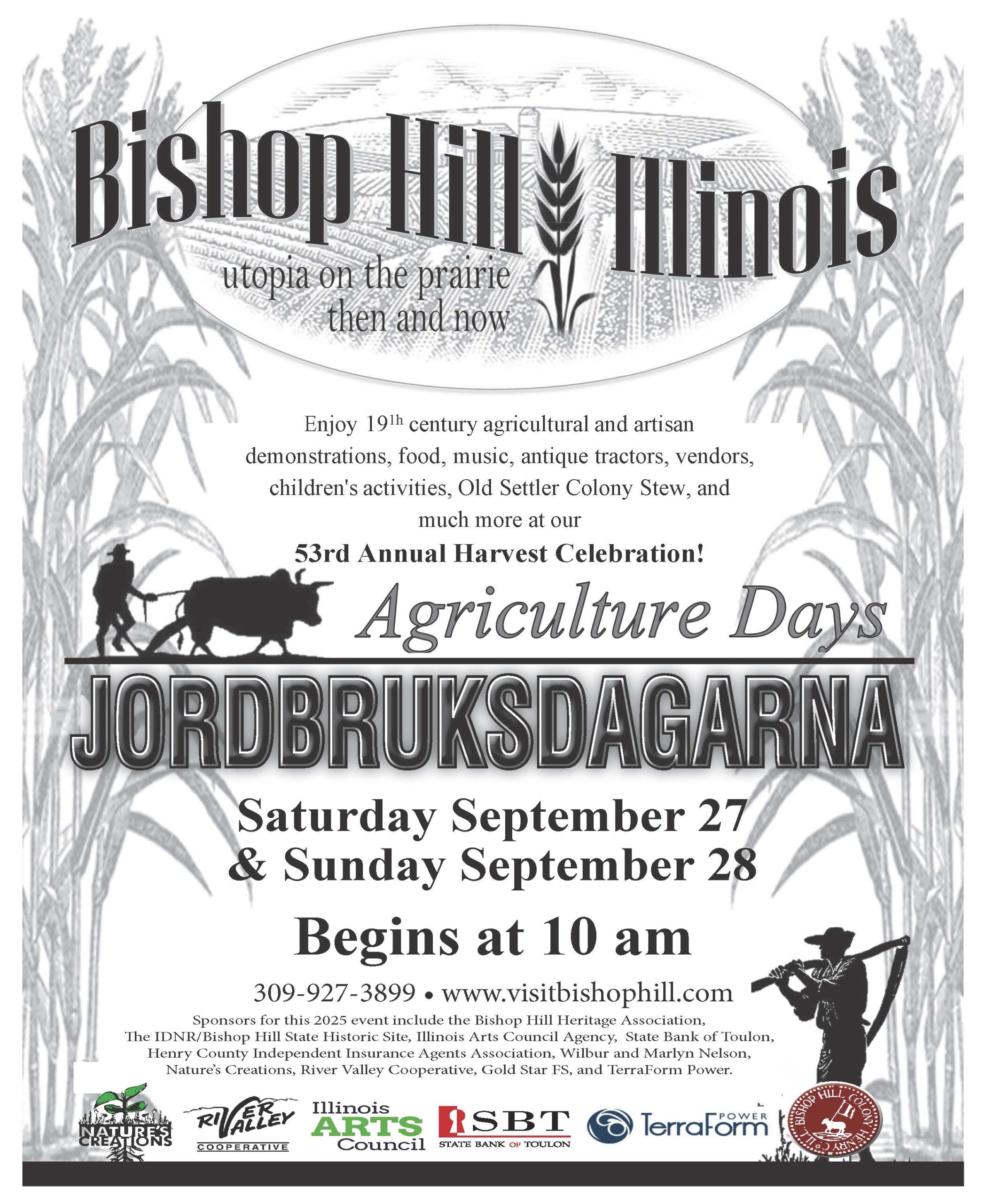 Enjoy Jordbruksdagarna (Ag Days) in Historic Bishop Hill!